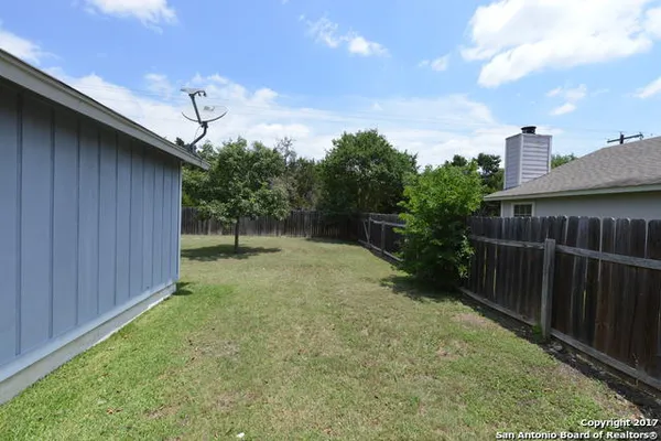a view of a backyard