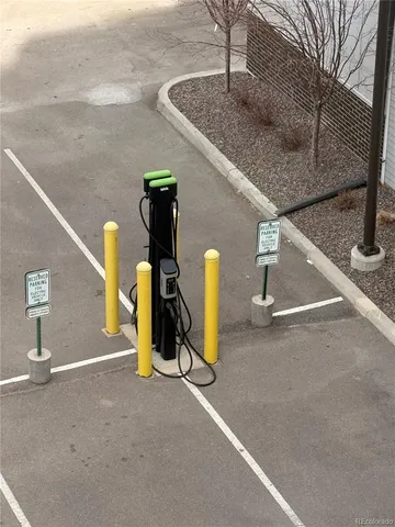 a front view of a building with street view