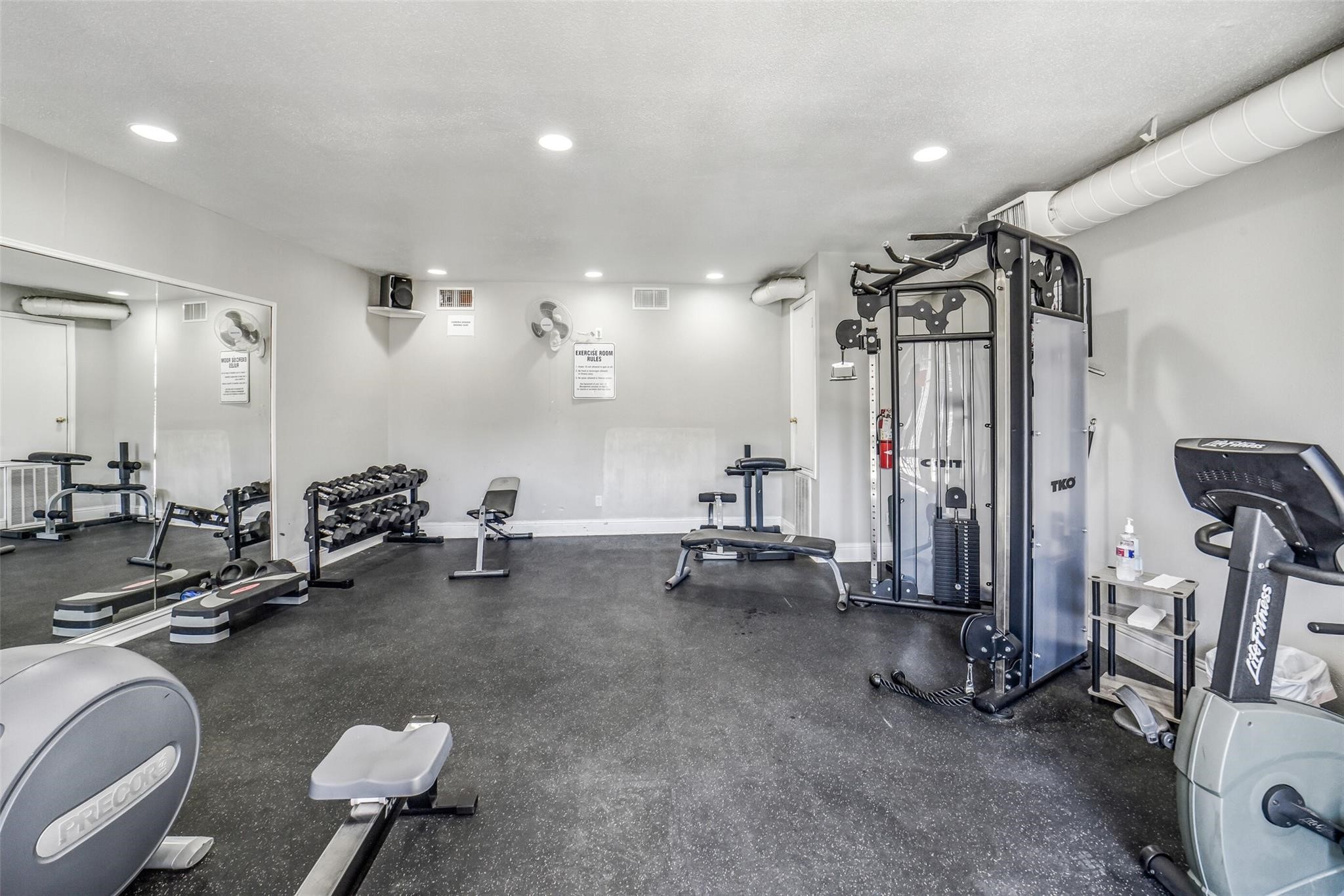 2100 Tanglewilde Street, Unit 8 Houston, TX 77063 - Photo 14 of 22 Gym Room available to Oaks of Woodlake residents