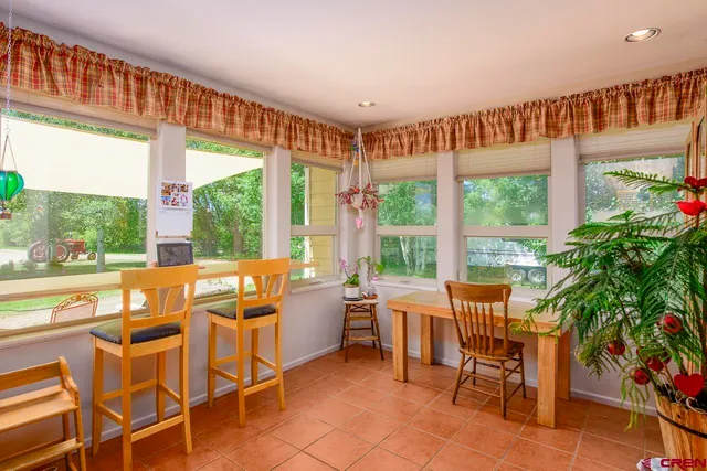 a living room filled with furniture