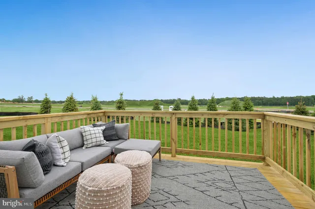 a balcony with furniture