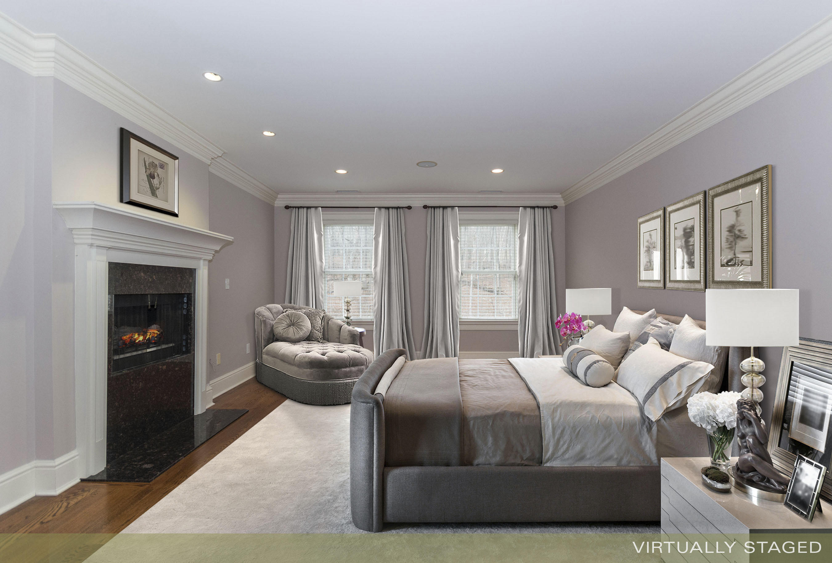 200 Limestone Road Ridgefield, CT 06877 - Photo 17 of 25 a bedroom with a bed and wooden floor