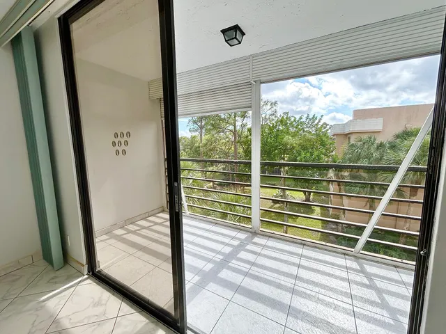 a view of balcony with floor