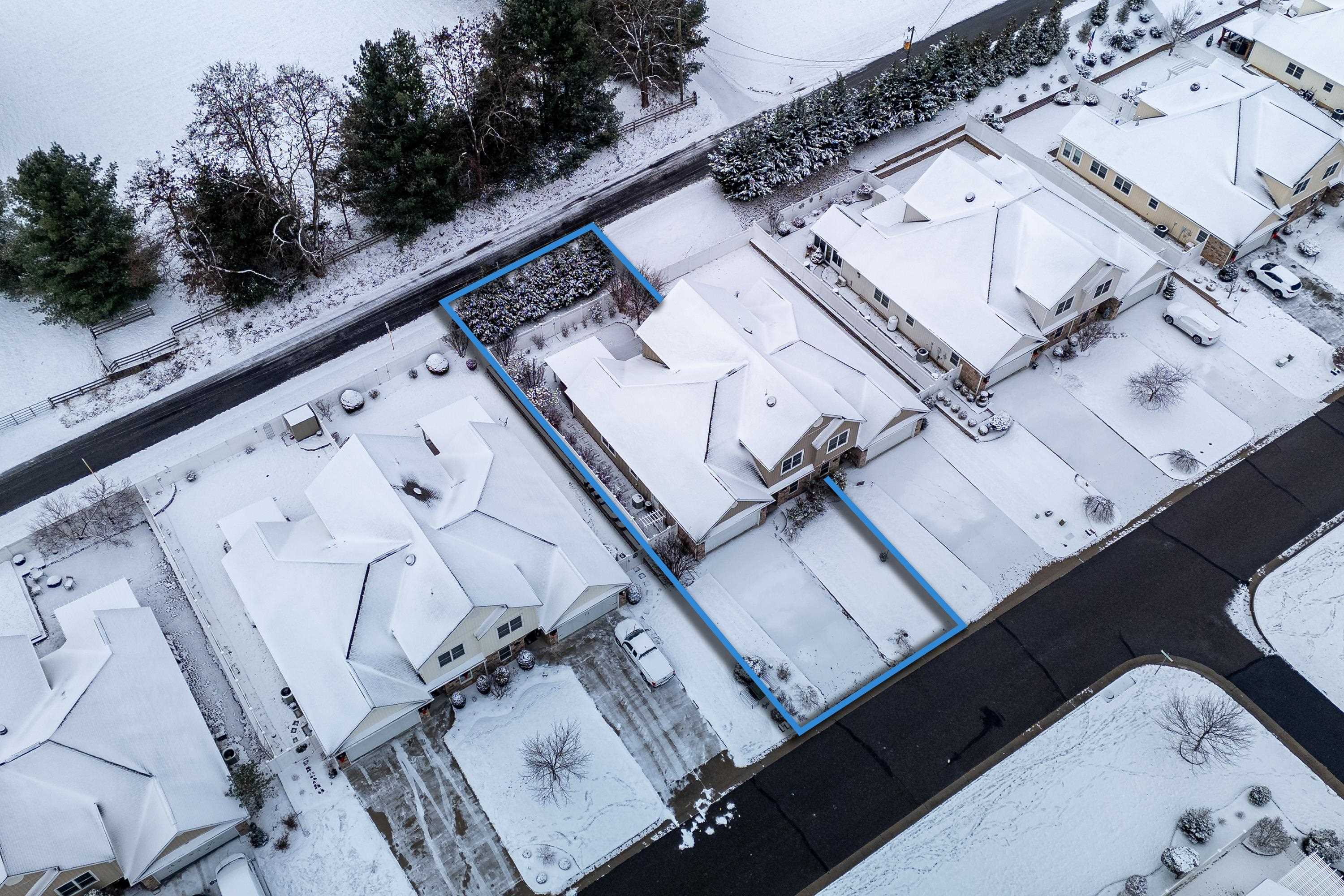 470 Callaway Circle Harrisonburg, VA 22801 - Photo 61 of 73 The aerial view highlights the large, level lot this home is located on. These photos show the fenced backyard, and The Glen at Cross Keys community.