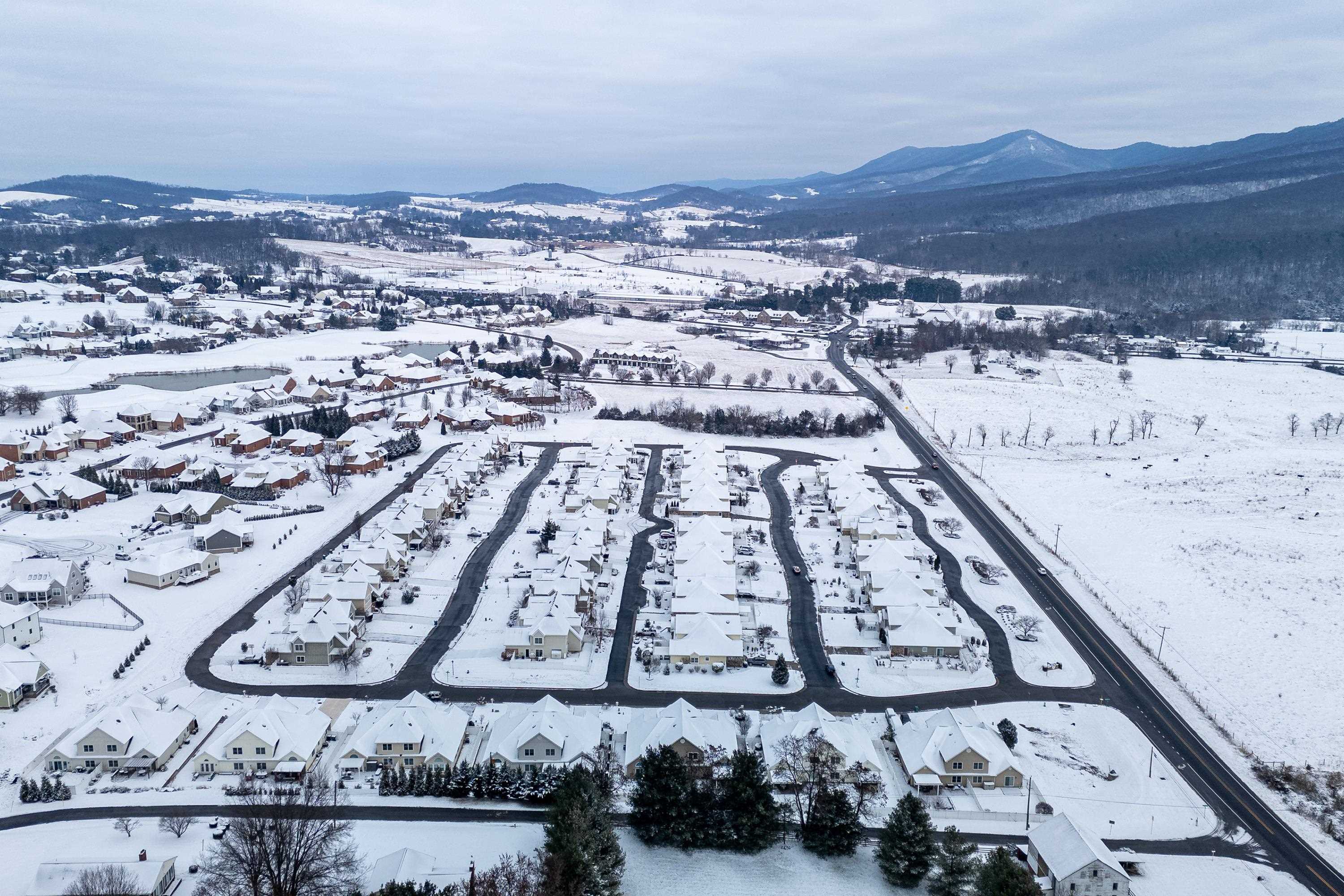 470 Callaway Circle Harrisonburg, VA 22801 - Photo 71 of 73 The aerial view highlights the large, level lot this home is located on. These photos show the fenced backyard, and The Glen at Cross Keys community.