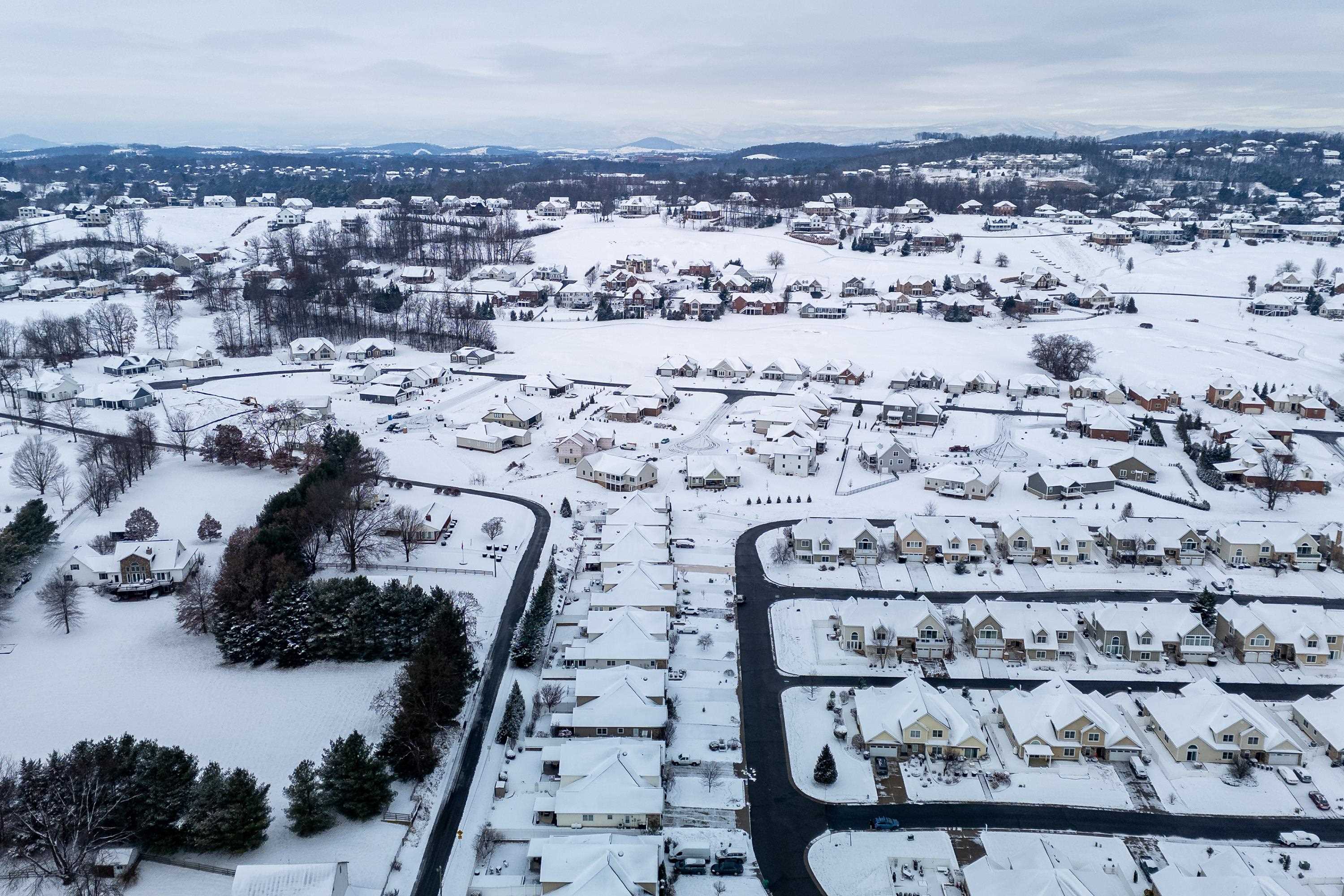 470 Callaway Circle Harrisonburg, VA 22801 - Photo 72 of 73 The aerial view highlights the large, level lot this home is located on. These photos show the fenced backyard, and The Glen at Cross Keys community.