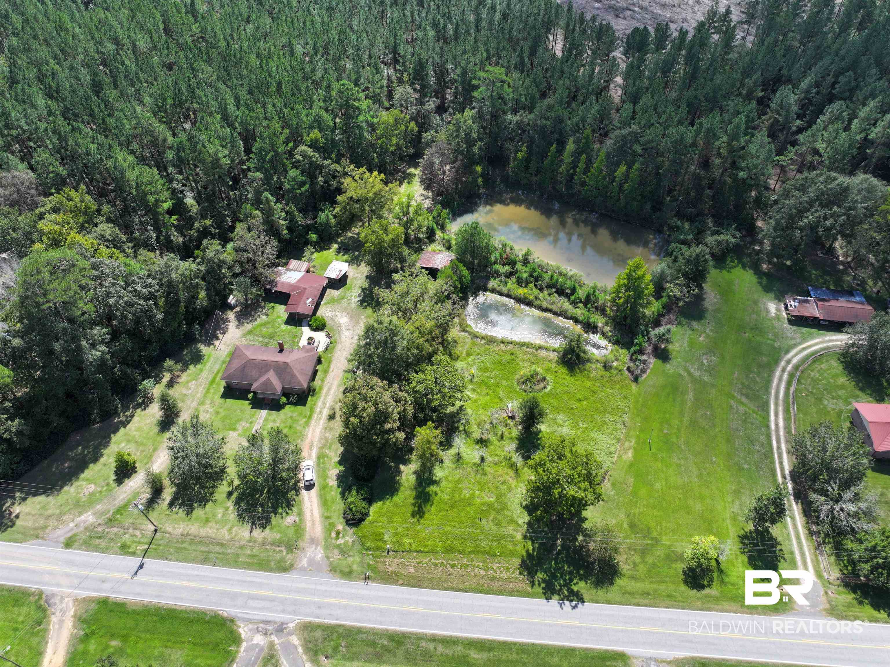 1081 Jay Road Brewton, AL 36426 - Photo 13 of 19 Bird's eye view featuring a water view
