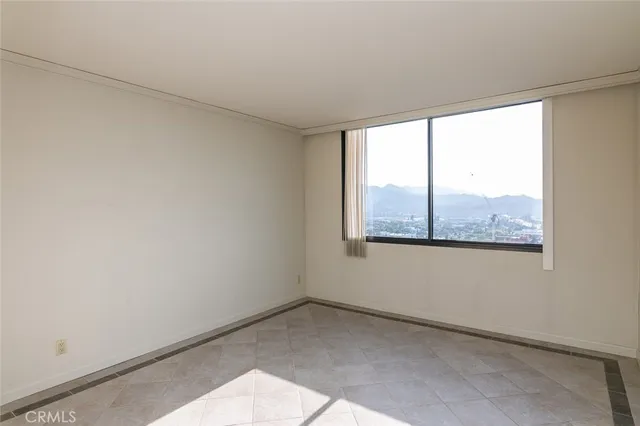 an empty room with a window