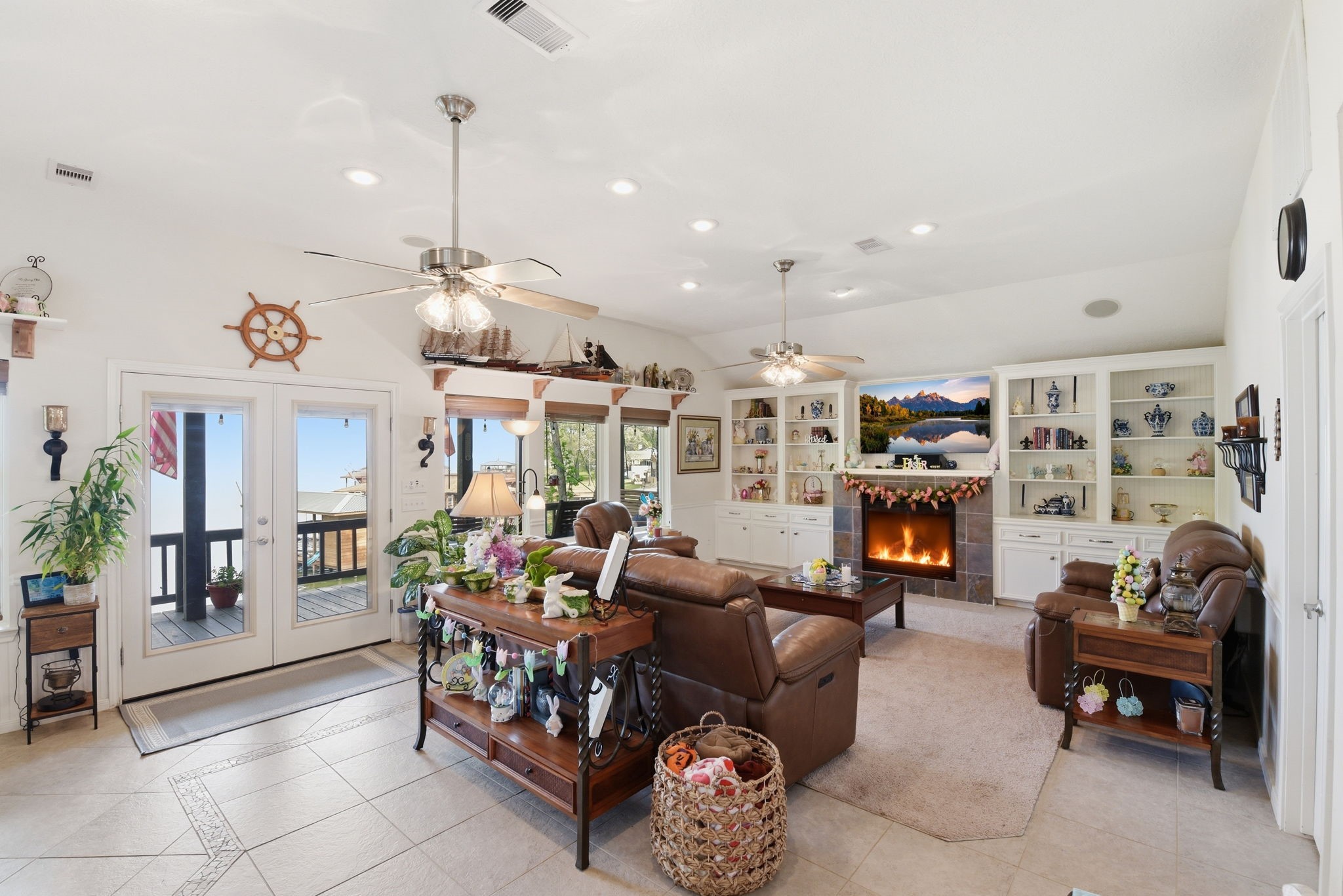 201 Lords Circle Coldspring, TX 77331 - Photo 17 of 48 a living room with furniture and a fireplace