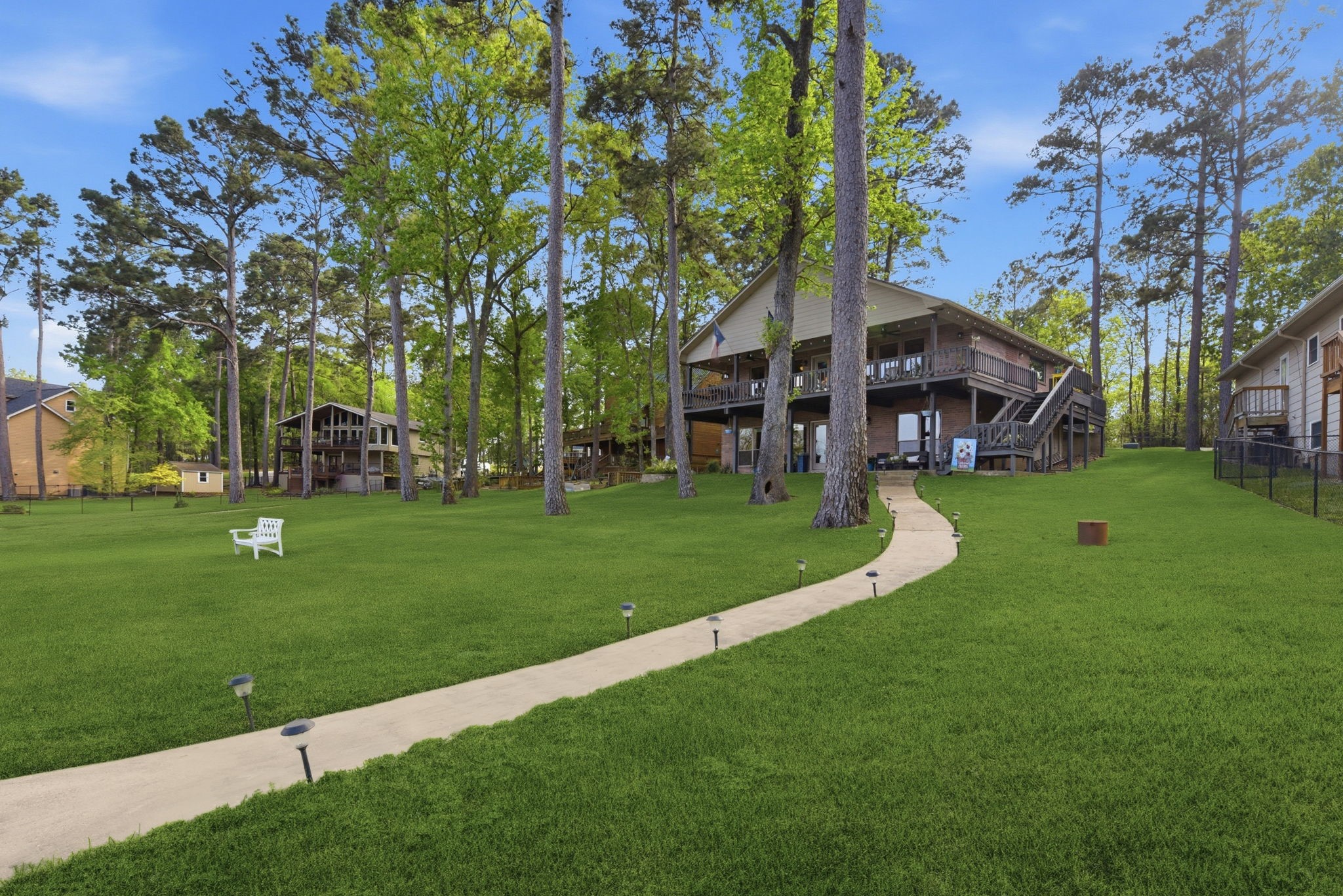 201 Lords Circle Coldspring, TX 77331 - Photo 34 of 48 a view of a house with a big yard
