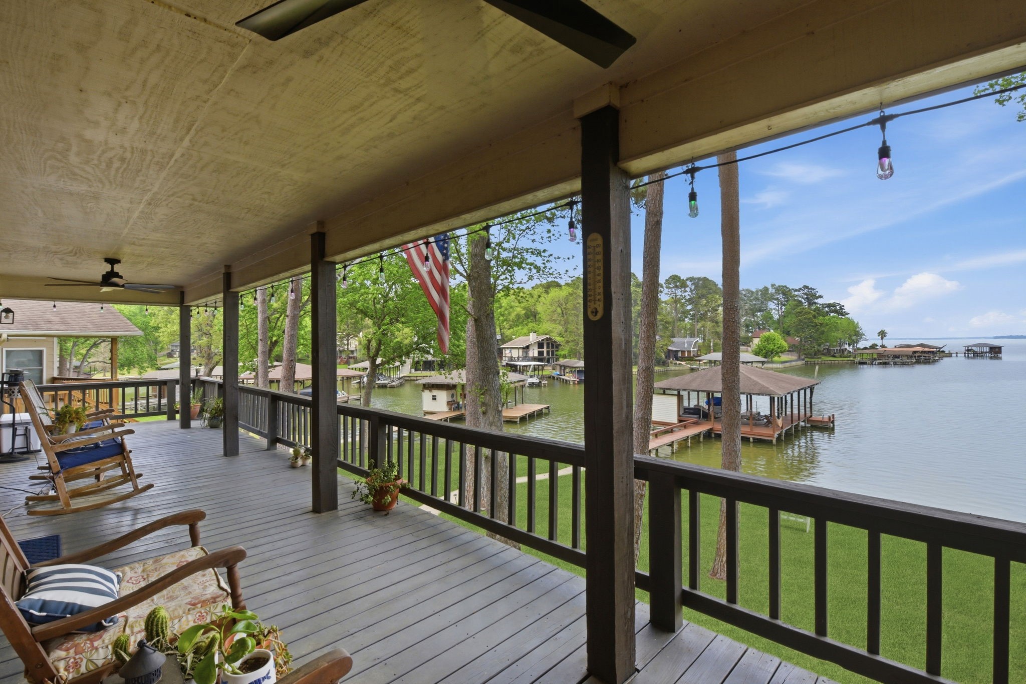 201 Lords Circle Coldspring, TX 77331 - Photo 39 of 48 a balcony with wooden floor and outdoor seating