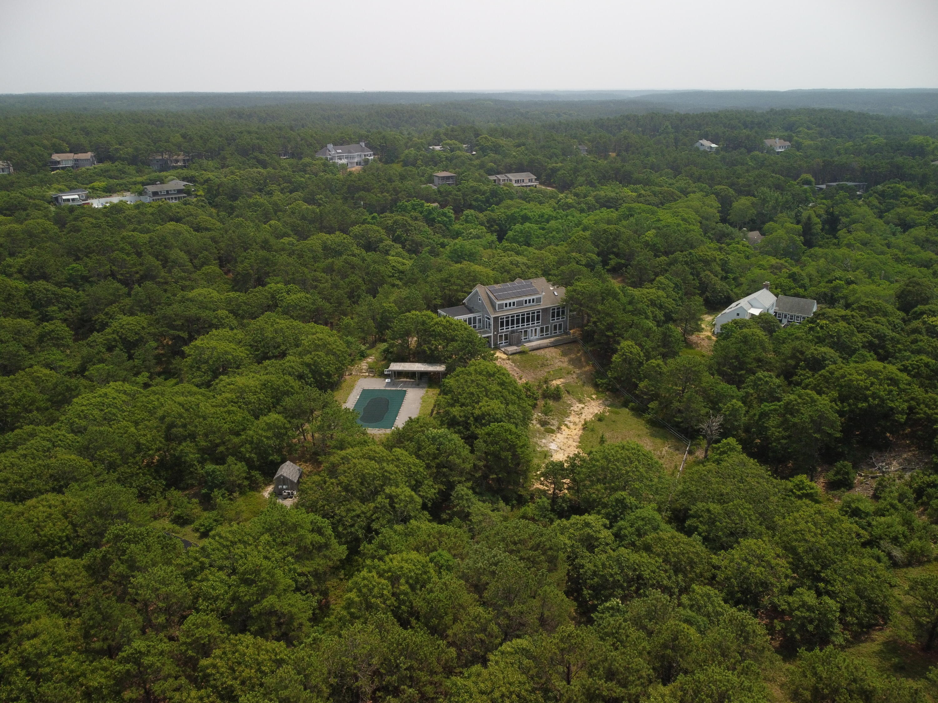 11 Cooper Road Truro, MA 02666 - Photo 4 of 8 an aerial view of residential house with outdoor space and trees