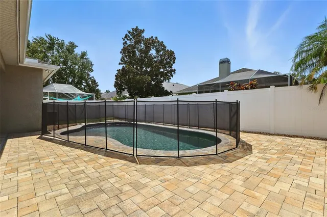 a view of a backyard