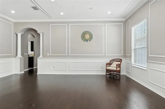 a view of livingroom with furniture and wooden floor