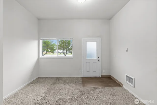 an empty room with a window