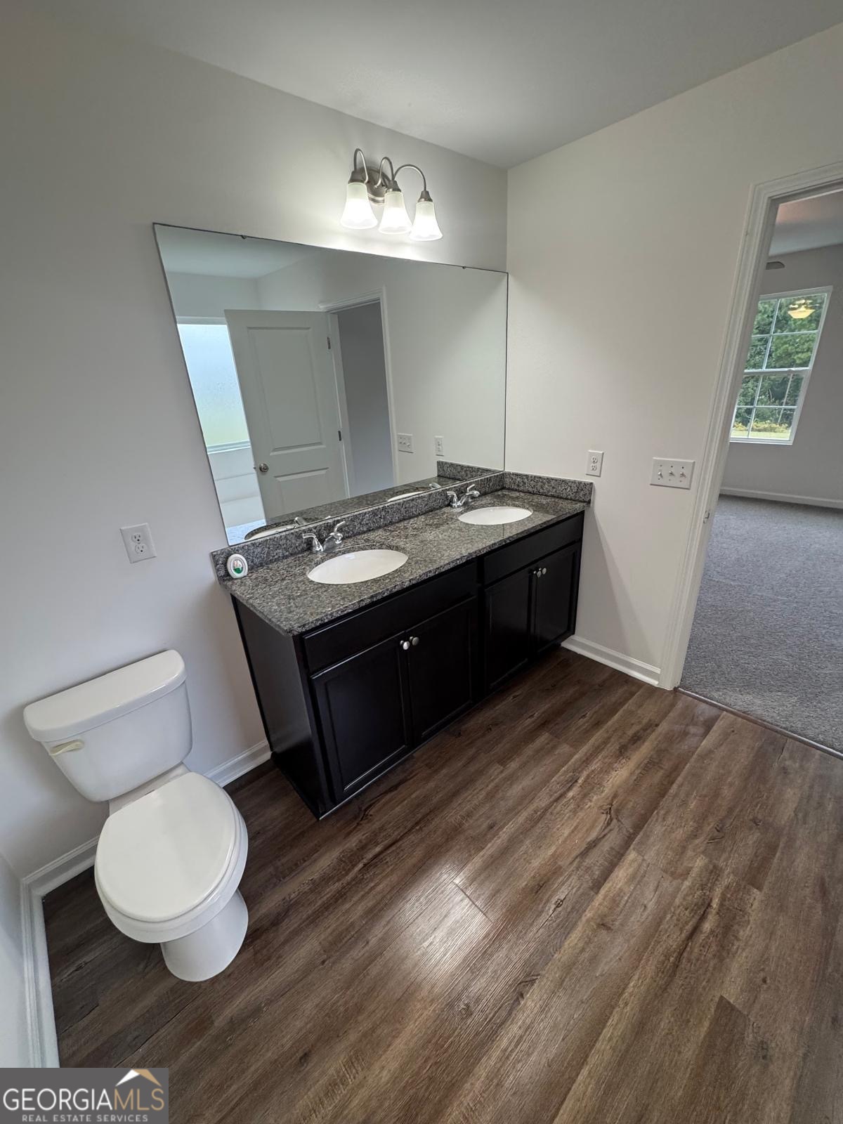 435 Wilkins Road Midway, GA 31320 - Photo 13 of 22 a spacious bathroom with a toilet sink and a mirror