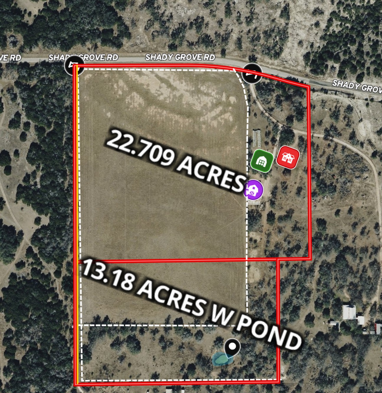 200/ Shady Grove Road Bertram, TX 78605 - Photo 10 of 17 The 13.18 and the 22 acre-front properties