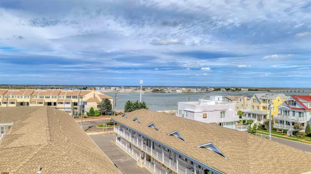 a view of a building from a balcony