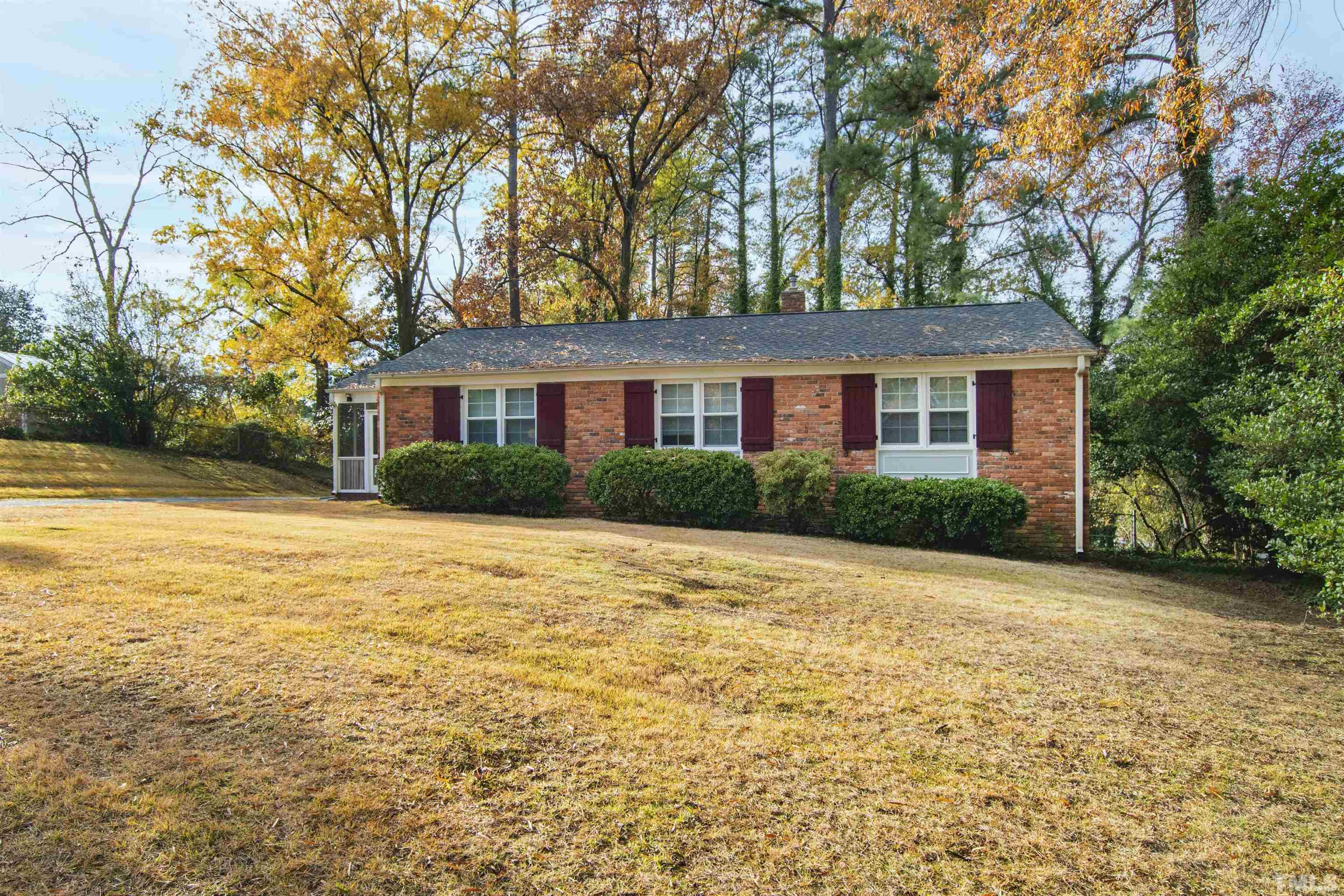 a house view with a garden space