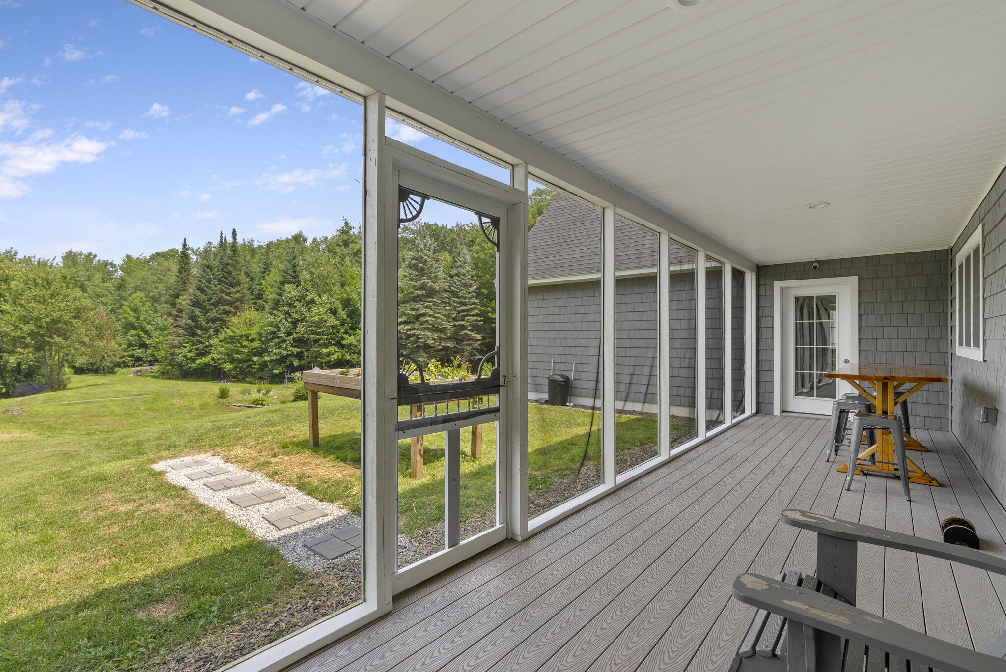 1178 China Road Winslow, ME 04901 - Photo 34 of 47 screened in back porch