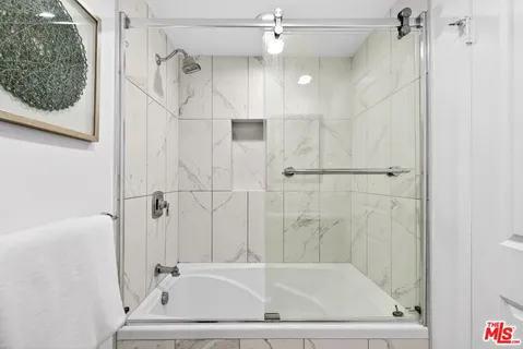 a bathroom with a tub