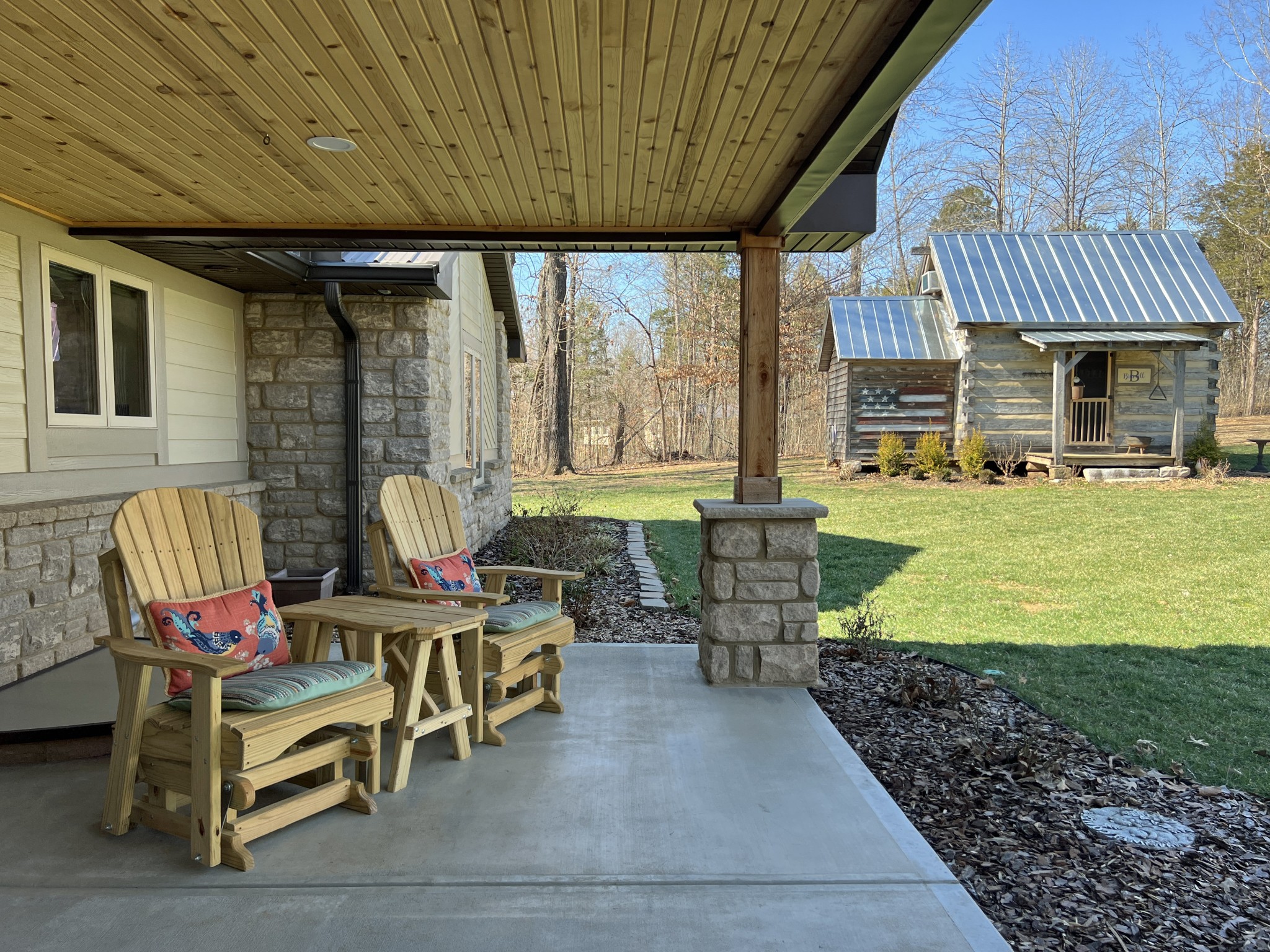 425 Alvaton- Greenhill Road Bowling Green, KY 42103 - Photo 51 of 68 a view of a patio with table and chairs potted plants with wooden floor