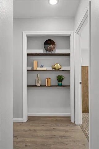 a view of white cabinets