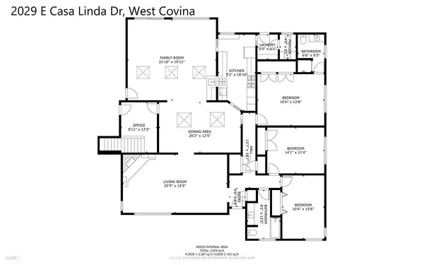 $1,235,000 | 2029 East Casa Linda Drive, West Covina, CA 91791