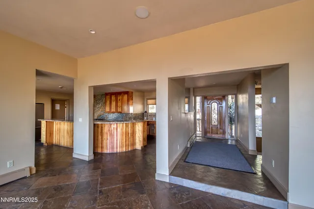 a view of an entryway of a house