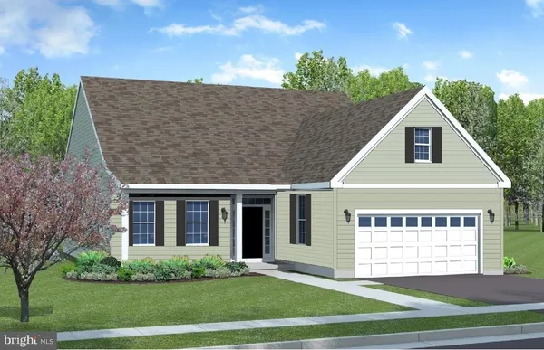 a view of a house with a yard and potted plants