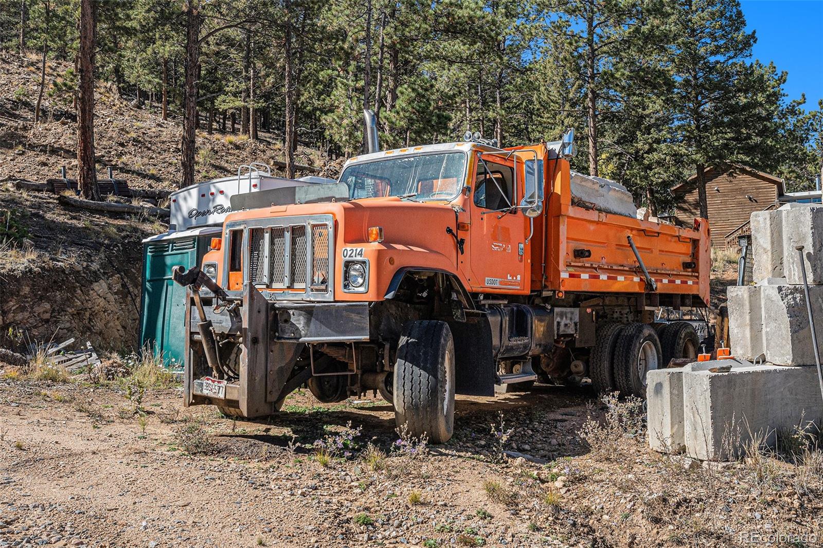 12 High View Lane Bailey, CO 80421 - Photo 20 of 23 a front view of a house with a yard