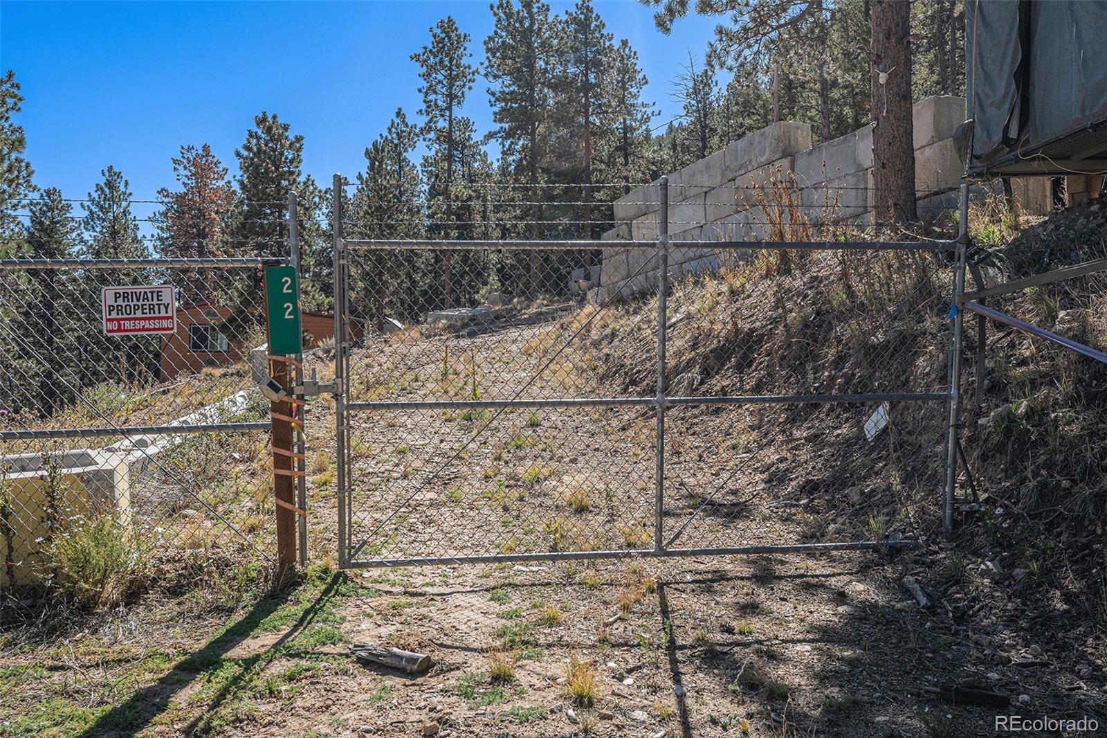 12 High View Lane Bailey, CO 80421 - Photo 5 of 23 a view of a dry yard with wooden fence