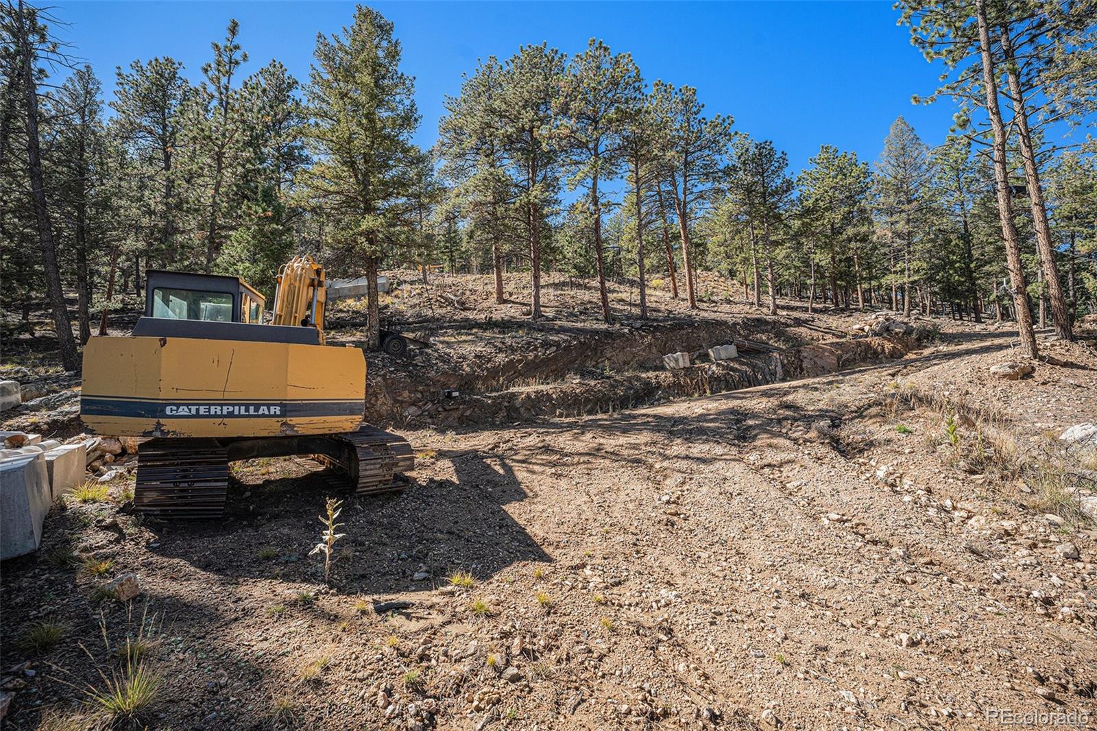 12 High View Lane Bailey, CO 80421 - Photo 10 of 23 a backyard of a house with a yard and outdoor seating