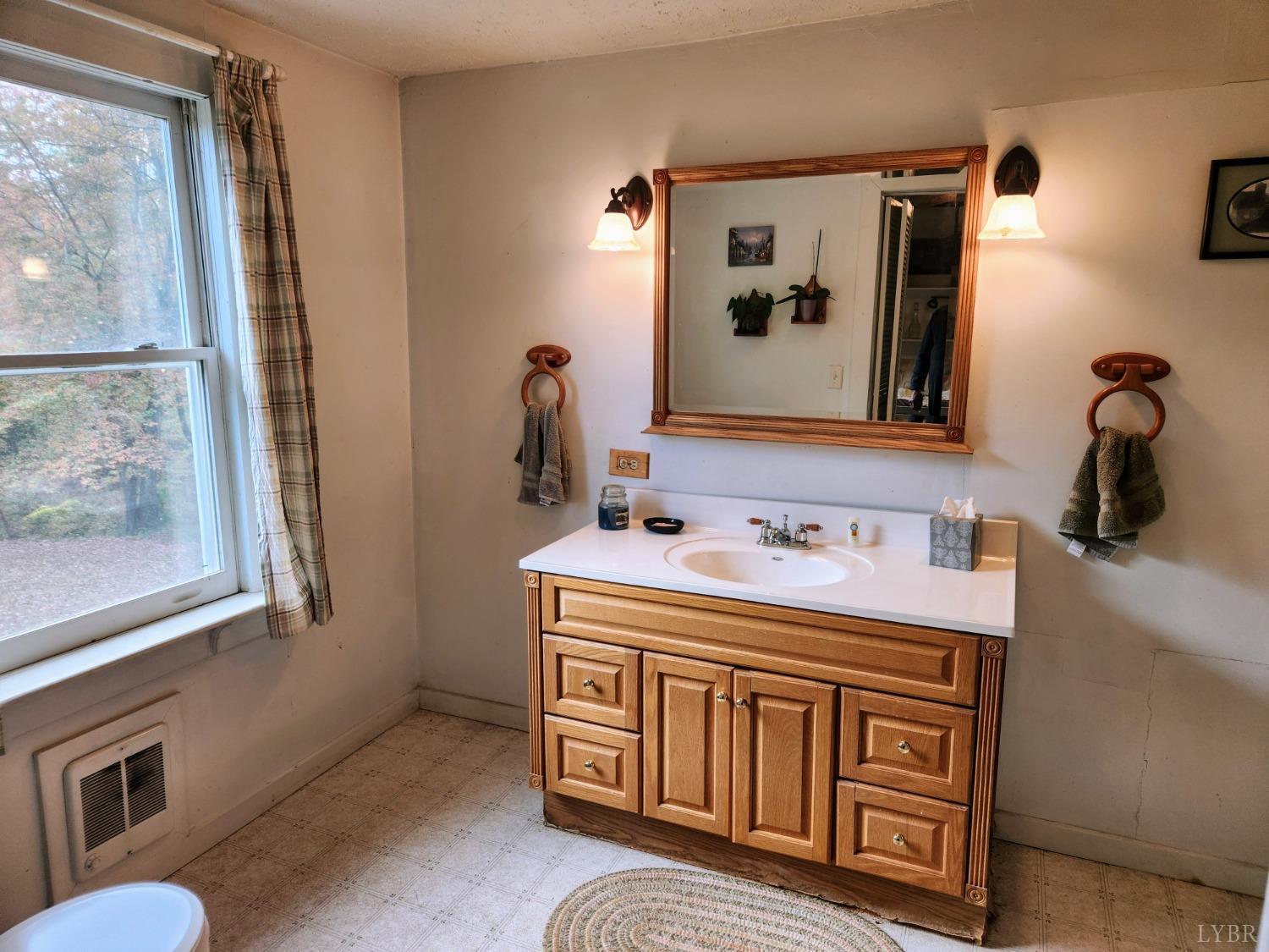 159 Buck Hill Drive Amherst, VA 24521 - Photo 26 of 31 a bathroom with a sink a vanity and a mirror