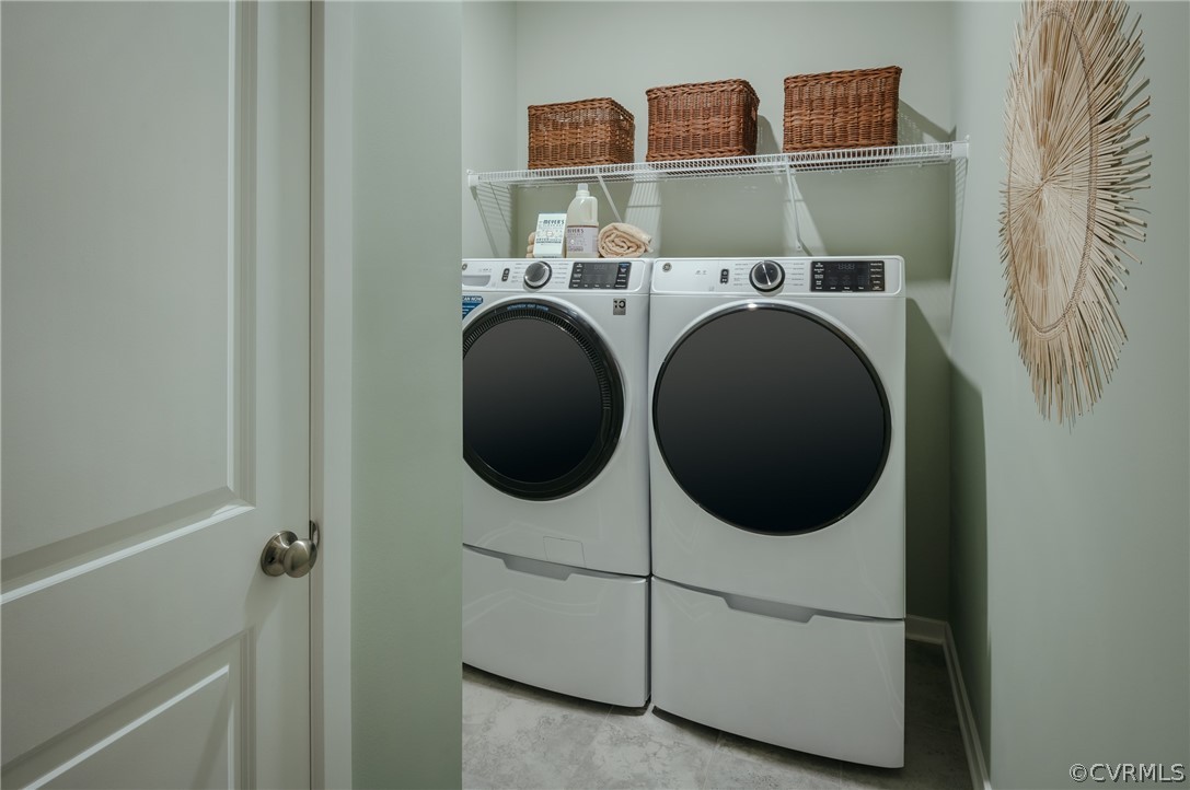 8931 Lewdown Place Chesterfield, VA 23832 - Photo 17 of 19 a utility room with dryer and washer