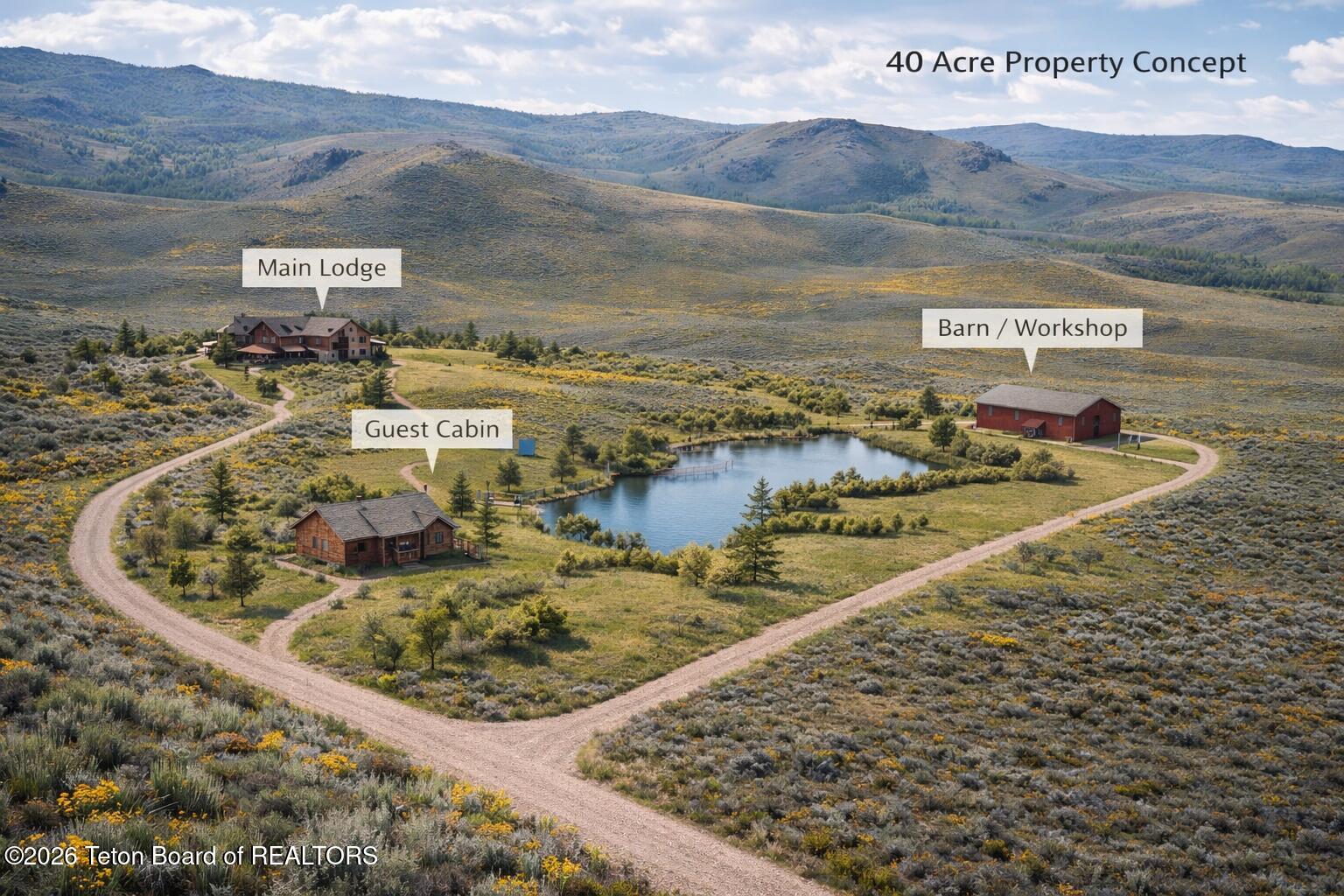 Lot 8 Chimney Butte Road Boulder, WY 82923 - Photo 15 of 17 Chimney Butte Retreat Ranch Mock Up