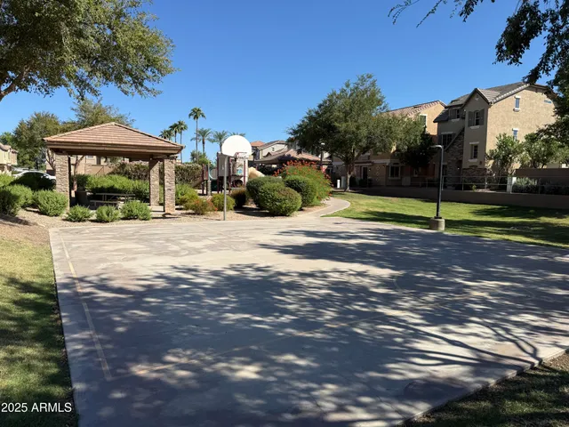 a view of street with houses