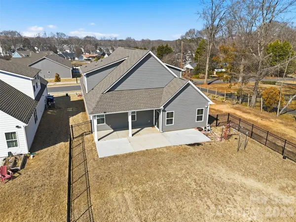 an aerial view of multiple house