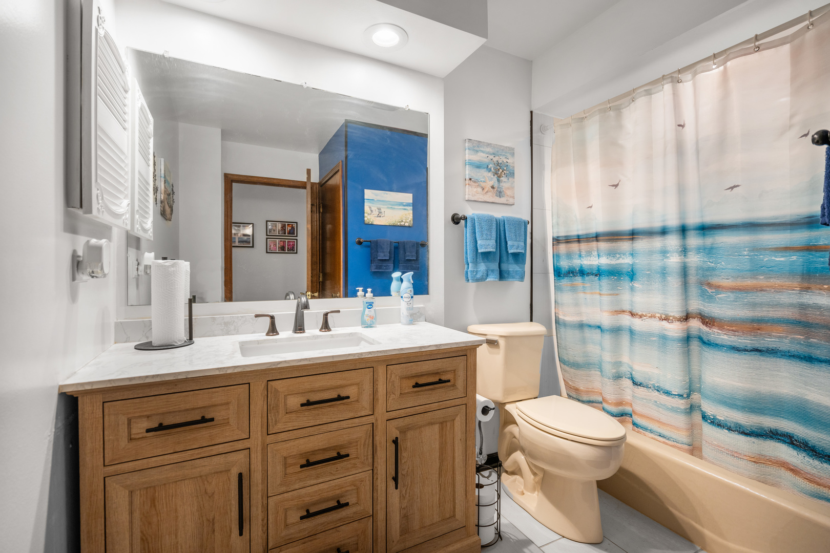 3479 Ronald Road Crete, IL 60417 - Photo 22 of 38 a bathroom with a granite countertop sink mirror vanity and toilet
