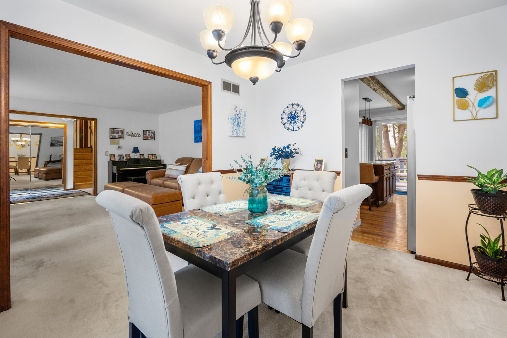 3479 Ronald Road Crete, IL 60417 - Photo 8 of 38 a view of a dining room with furniture and chandelier