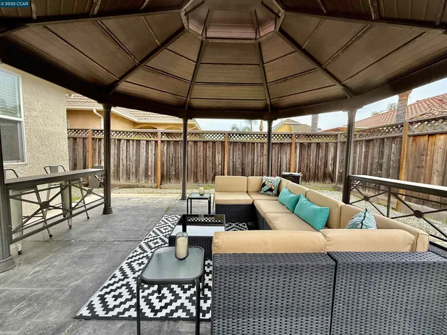 a view of outdoor space with seating