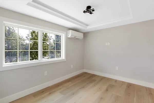 an empty room with a window
