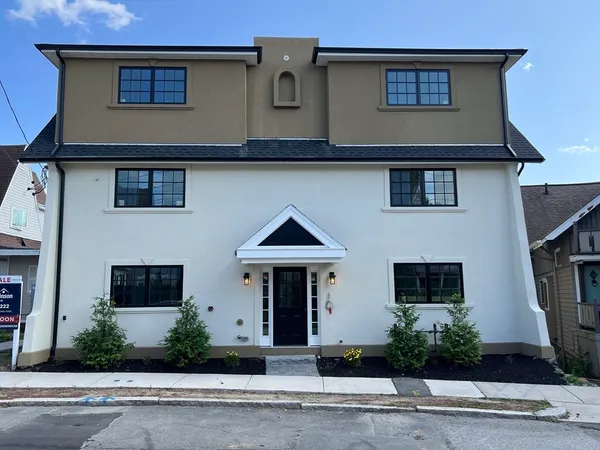 a front view of a house