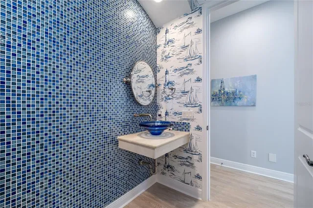 a living room with a table