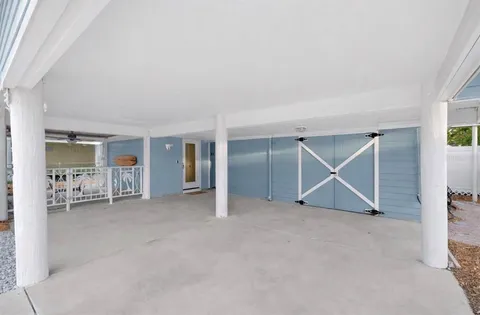 an empty room with closet