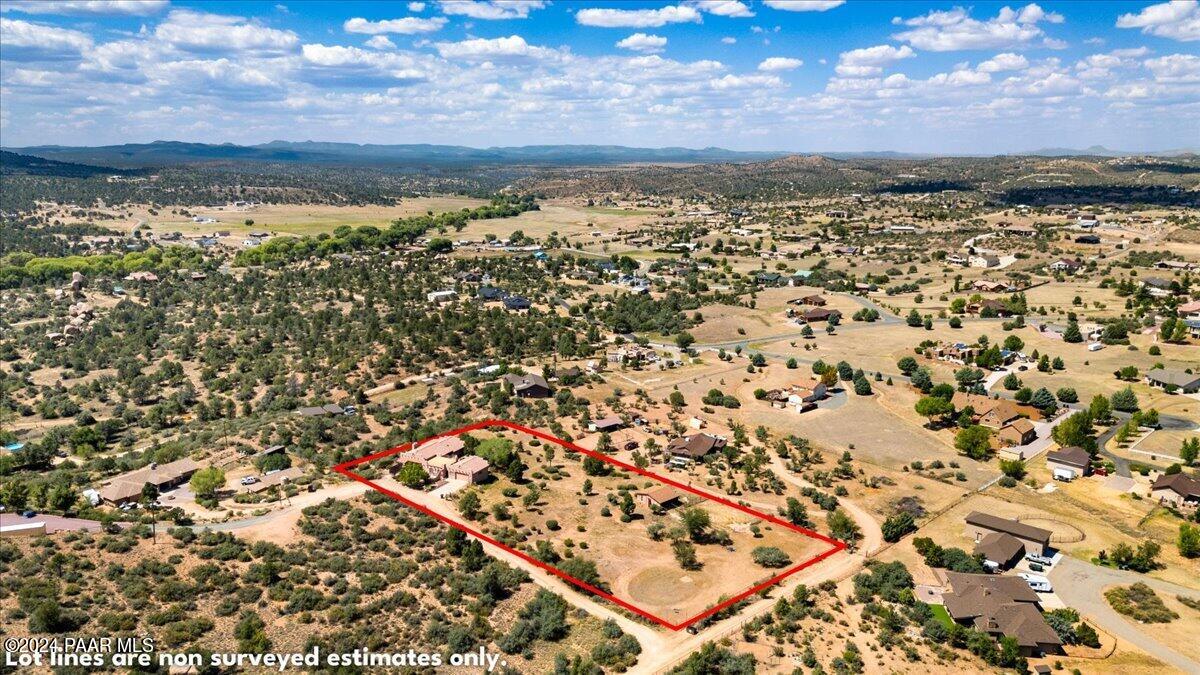 4540 West Old Stage Road Prescott, AZ 86305 - Photo 42 of 42 42-Aerial View Lot Lines