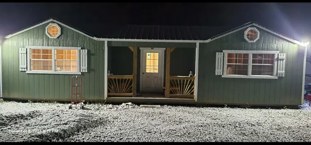 a front view of a house