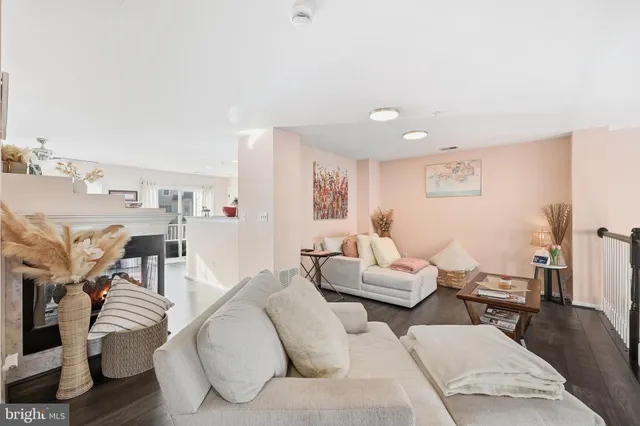 a living room with furniture and a couch