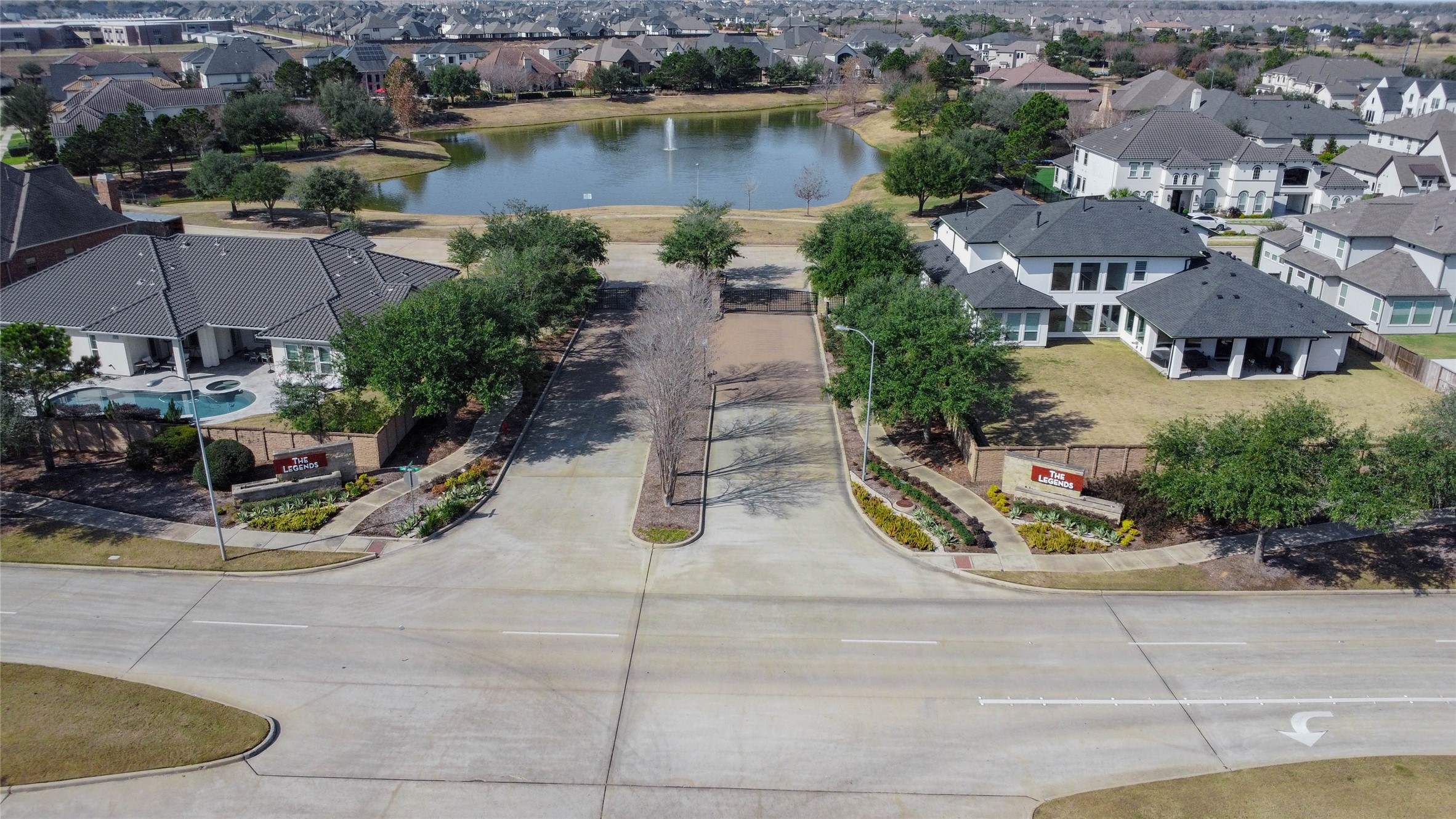 2310 Legends Way Katy, TX 77493 - Photo 50 of 50 an aerial view of a house with garden space and lake view