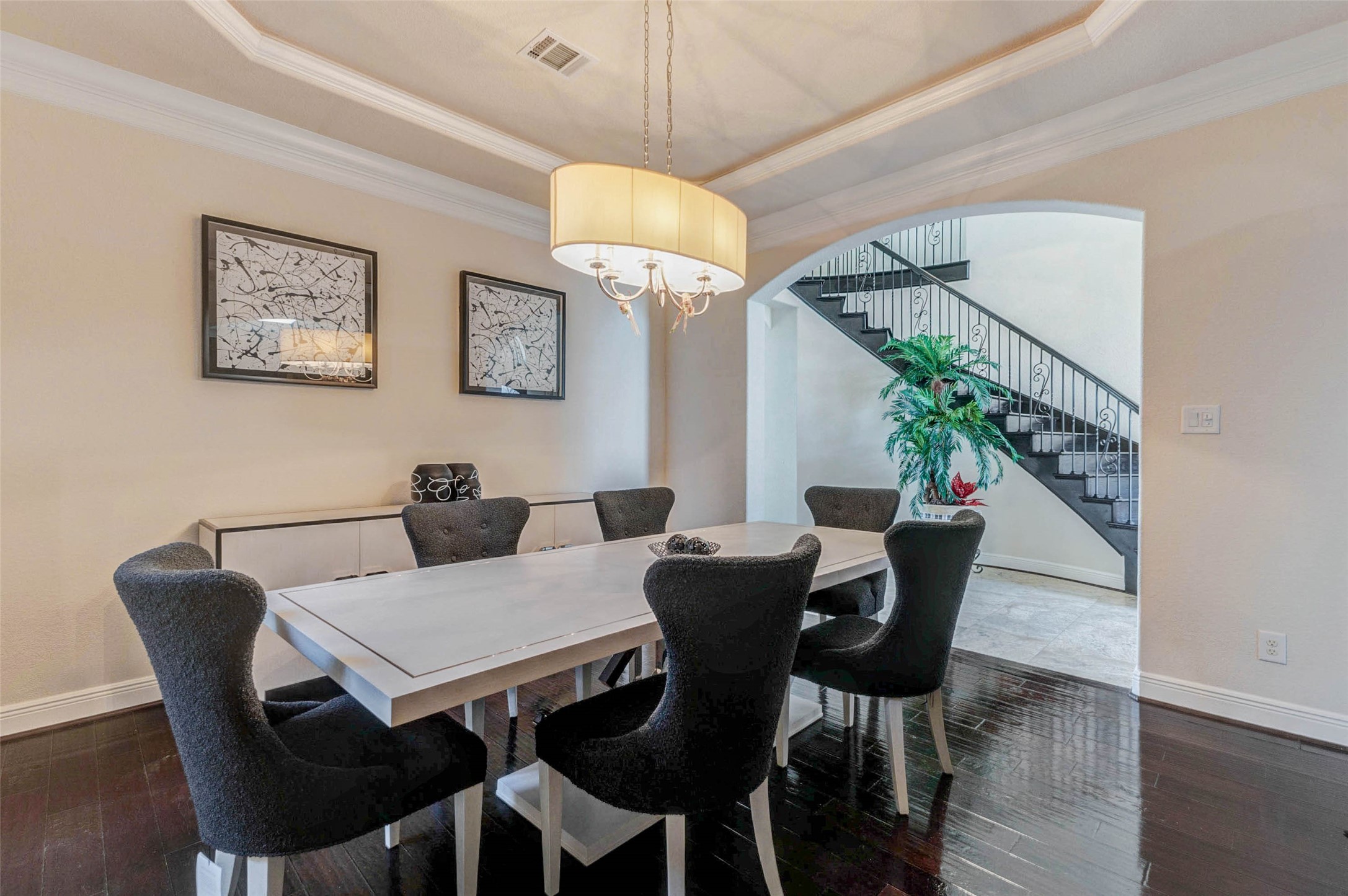 2310 Legends Way Katy, TX 77493 - Photo 9 of 50 a view of a dining room with furniture and wooden floor